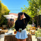 Blue Cloud-Puff Mini Skirt